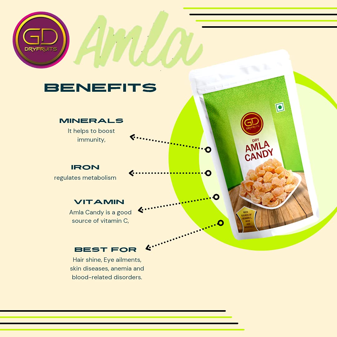 GD Dryfruit Dried Sweet Amla Candy 250gm 2