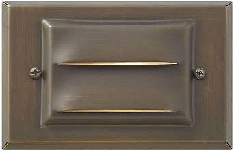 Hinkley Hardy Island Horizontal 12v Deck Sconce Light, LED Lamp Included, Cast Brass, Frosted Glass, Hardy Island Series, Matte Bronze Finish