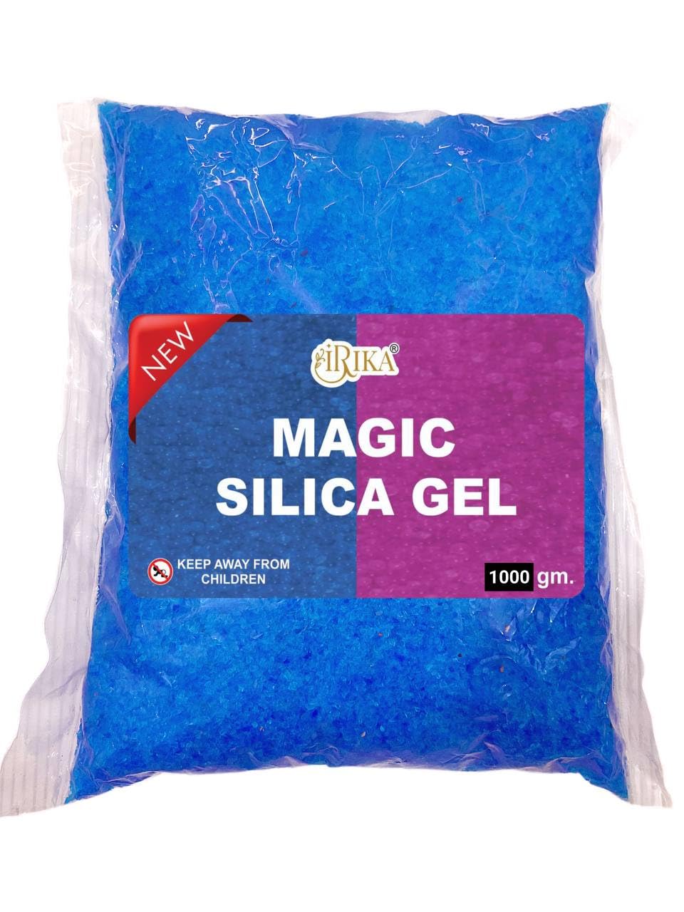 IRIKA Magic Blue Silica Gel for Dry Flowers – Reusable & Non-Toxic Drying Agent for Resin Art & Craft (1, 1 KG)