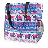 ｡◕‿◕｡【Gran capacidad】 La bolsa de gran tamaño tiene mucho espacio para almacenar sus suministros. Es perfecto para llevar utensilios de playa como toallas de playa, ropa, bloqueador solar, cosméticos, revistas y otras cosas importantes