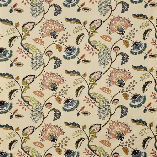 Image of Vram Premium Heavy Cotton Elastic Fitted Bedsheets with 2 King Size Pillow Covers | Diwan Bed with All Around Elastic 350 TC | 48 x 78 x 8 Inch Diwan Size Fitted | :- Jaipuri Peacock