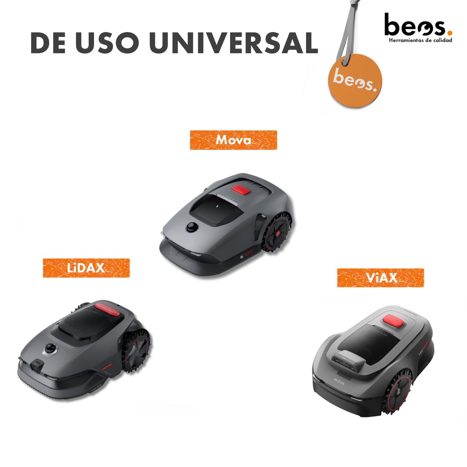 BEOS Ajuste de la cortadora de césped robótica Premium - Disco con 6 Cuchillas - para Dreame Mova 600 y Mova 1000 - Disco con Cuchillas Reforzado con Fibra de Vidrio - Ø 170 mm -