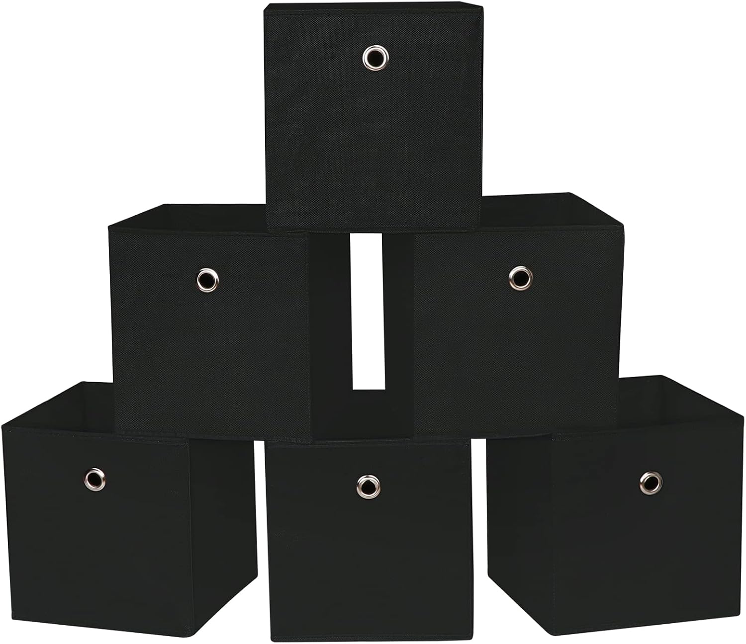 DABEACT Black Fabric Cubes Storage Containers ,11 Inch