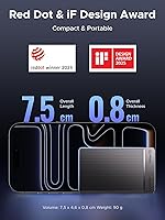 Vista 5 de UGREEN SSD portátil de 1 TB hasta 2000 MB/s, disco duro externo USB C SSD con USB 3.2 Gen 2x2, unidad externa de estado sólido compatible con iPhone