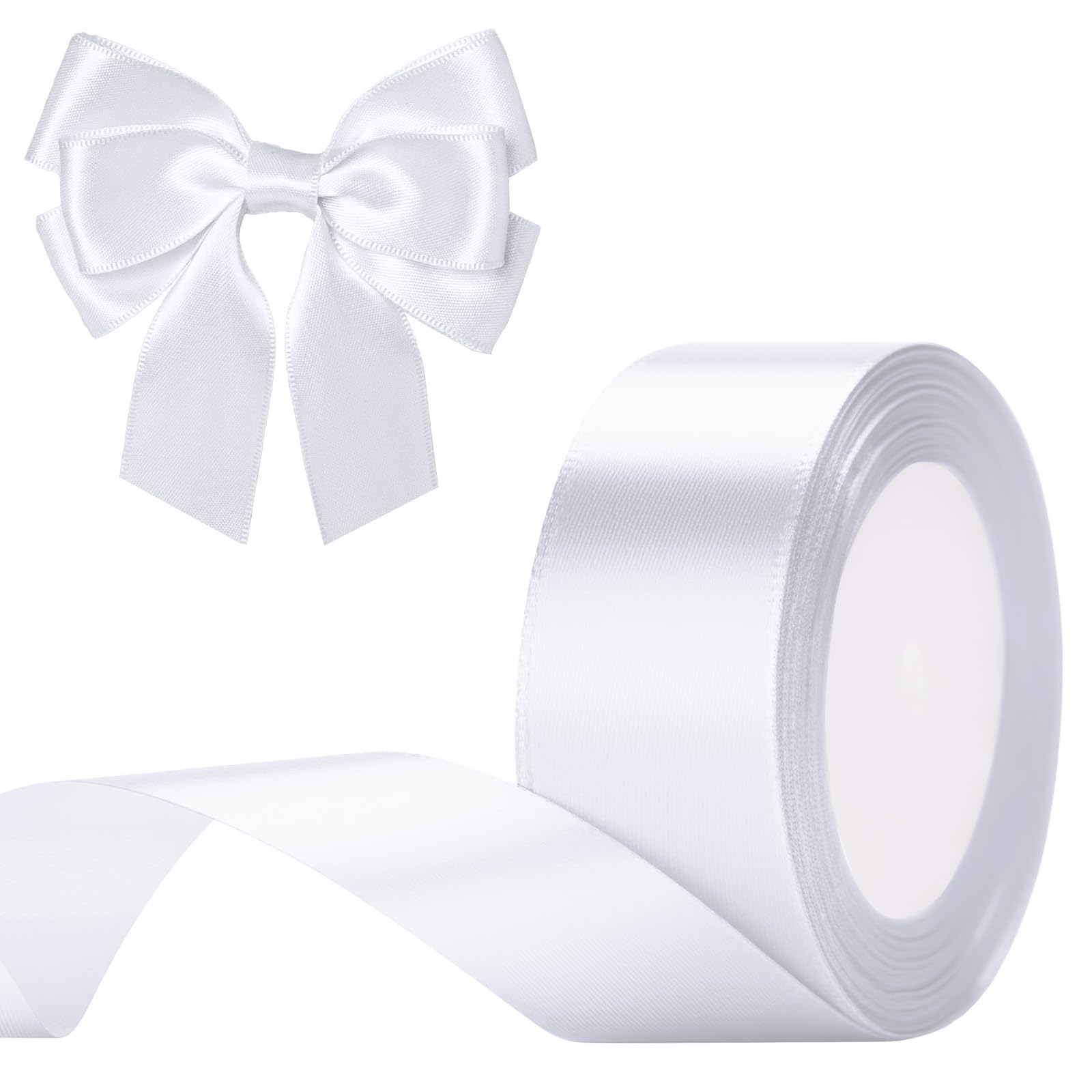 G2PLUS Baby Pink Satin Ribbons 10mm: Thick Fabric Gift Wrap Ribbons for Crafting, Party Decoration, 22m — view 53