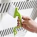 Trycooling 2-in-1 Multipurpose Detachable Window Groove Corner Keyboard Hand-held Groove Gap Door (Dustpan Cleaning Brushes + Window Track Cleaning Brushes-Random Color: Pink,Blue,Green)