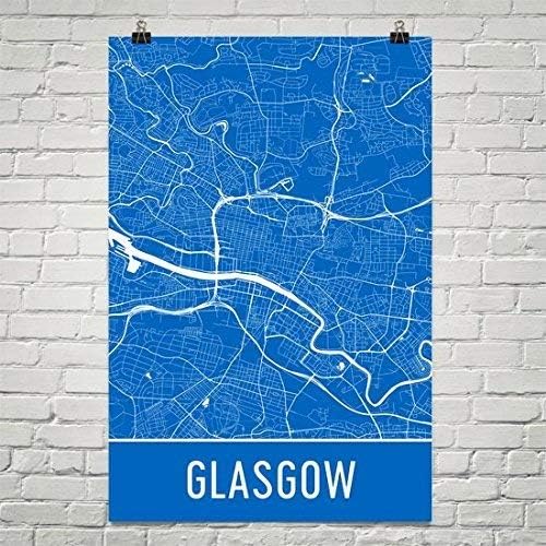 Glasgow Poster, Glasgow Art Print, Glasgow Wall Art