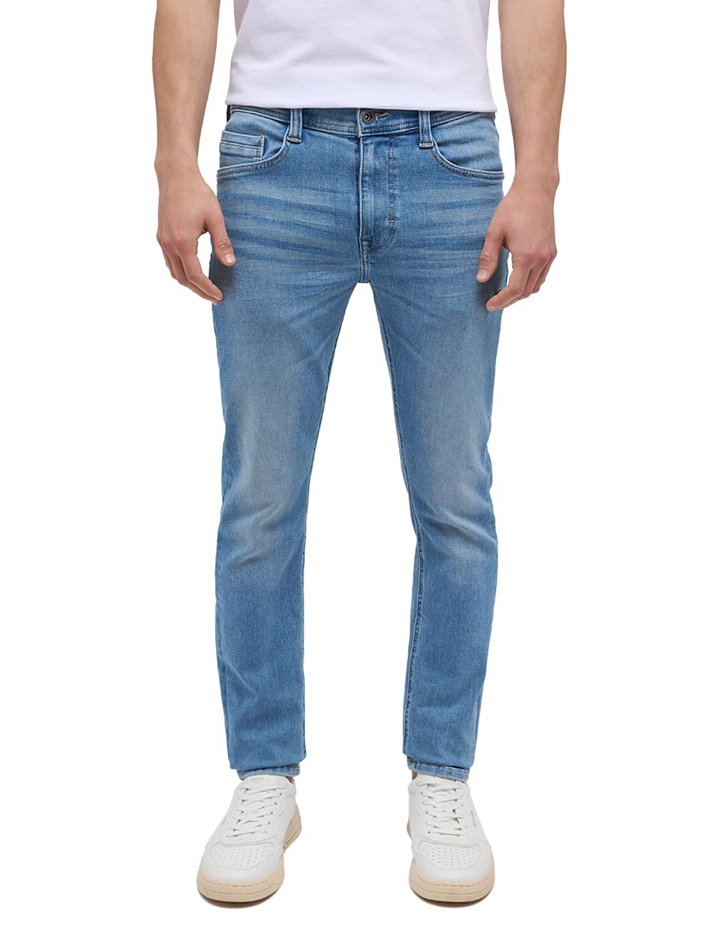 Mustang Men's Medium Blue 413 Style Oregon Slim K Jeans, 34 W/32 L