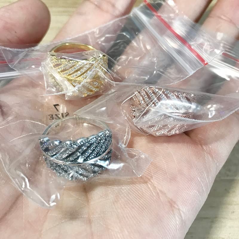 Authentic 925 Sterling Silver Rings Light As A Feather, Clear Cz Wedding Fashion Jewelry Compatible with European (Ring Size: 7, Metal Color: Rose Gold Color)2