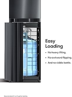 Brio CLBL720SCBLK Moderna Self Cleaning Bottom Load Hot, Cold & Room Water Cooler - New Black Stainless Steel - Tri Temp W/Touch Dispenser Feature