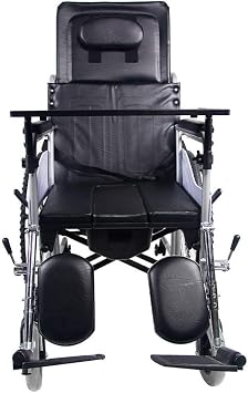 Wheelchairs 27.5Kg Armrest Lifting Leg Control Backrest Portable Folding Seat Half Lying 120Kg Load Bearing 45 45Cm Seat-Detachable Desktop Fj,Portable