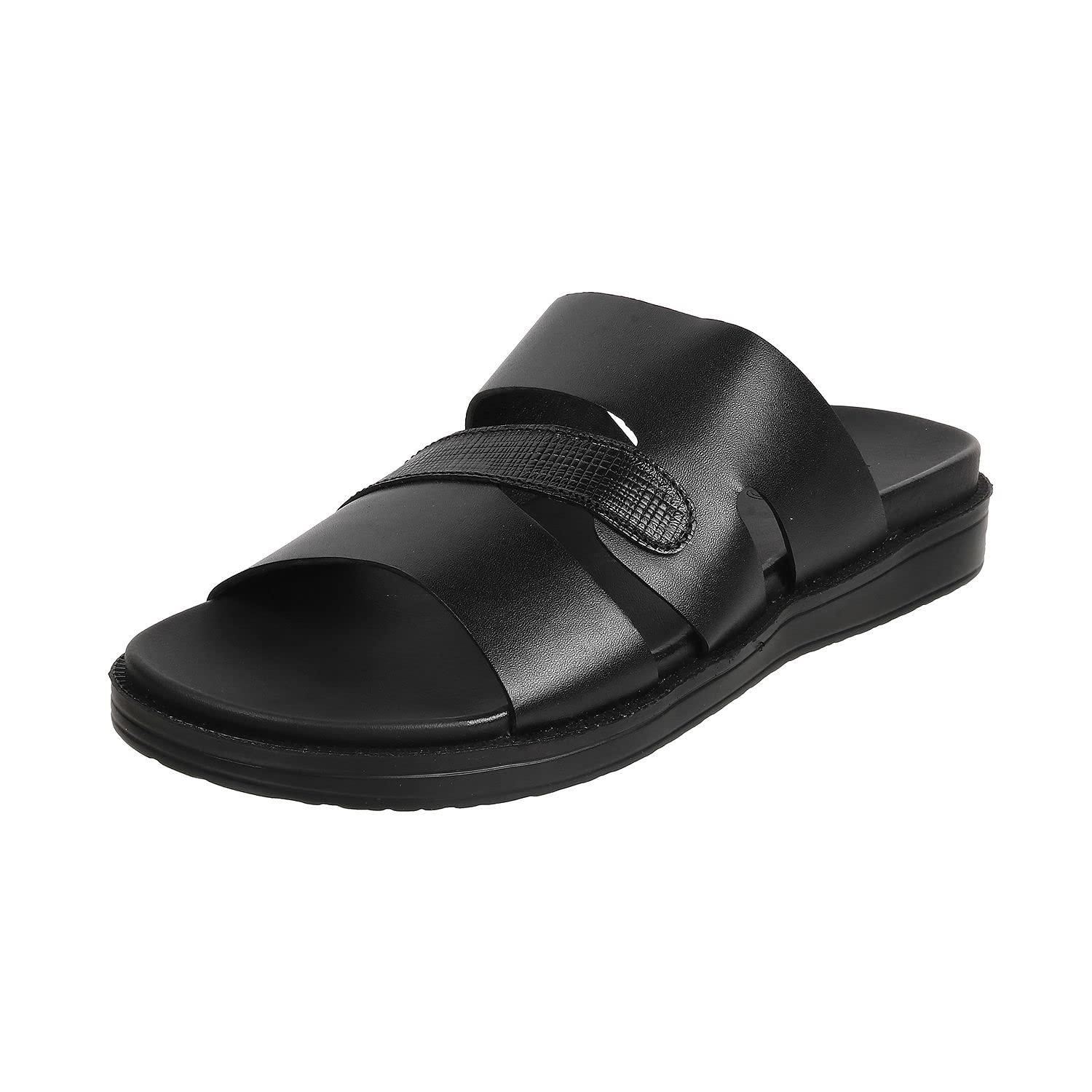 Metro Men Black Casual Synthetic Leather Chappal UK/10 EU/44 (16-782) (B0C693XSWV) Amazon Price History, Amazon Price Tracker