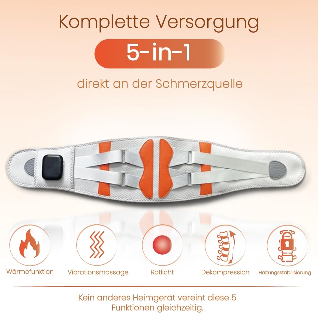 medifree gürtel, Kabelloser Wärmegürtel mit Rotlicht & Vibration