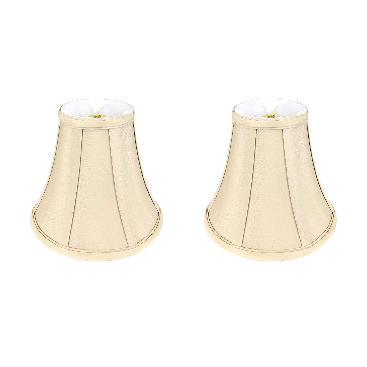 Royal Designs, Inc. BSO-704RC-7BG-2 True Bell Basic Lamp Shade with Round Clip, 3.75 x 7 x 6.75, Beige, 2-Pack