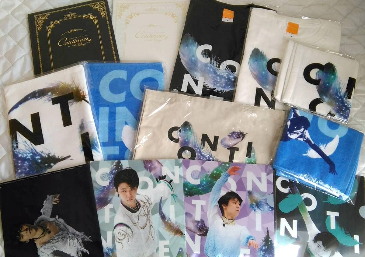 羽生結弦continues with wings トート、タオル、Tシャツセット 羽生結弦 Continues～with Wings～トートバッグ&ハンドタオル