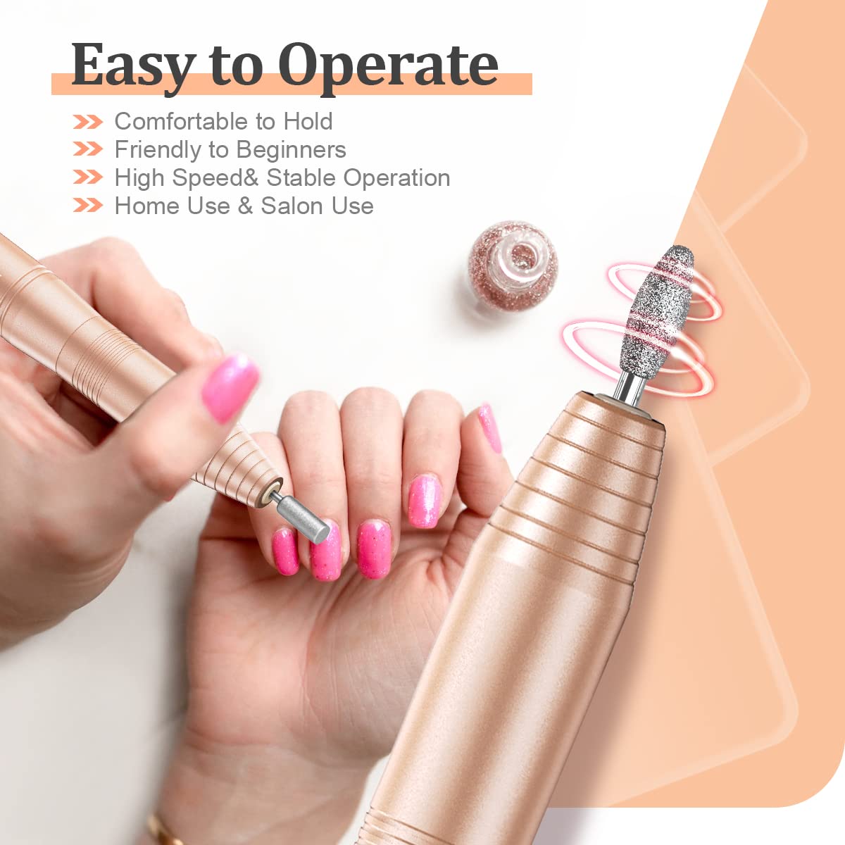 ネイルパーツ High premium quality nail drill SUBAY Portable Electric Nail Drill Machine,Compact Electric Nail