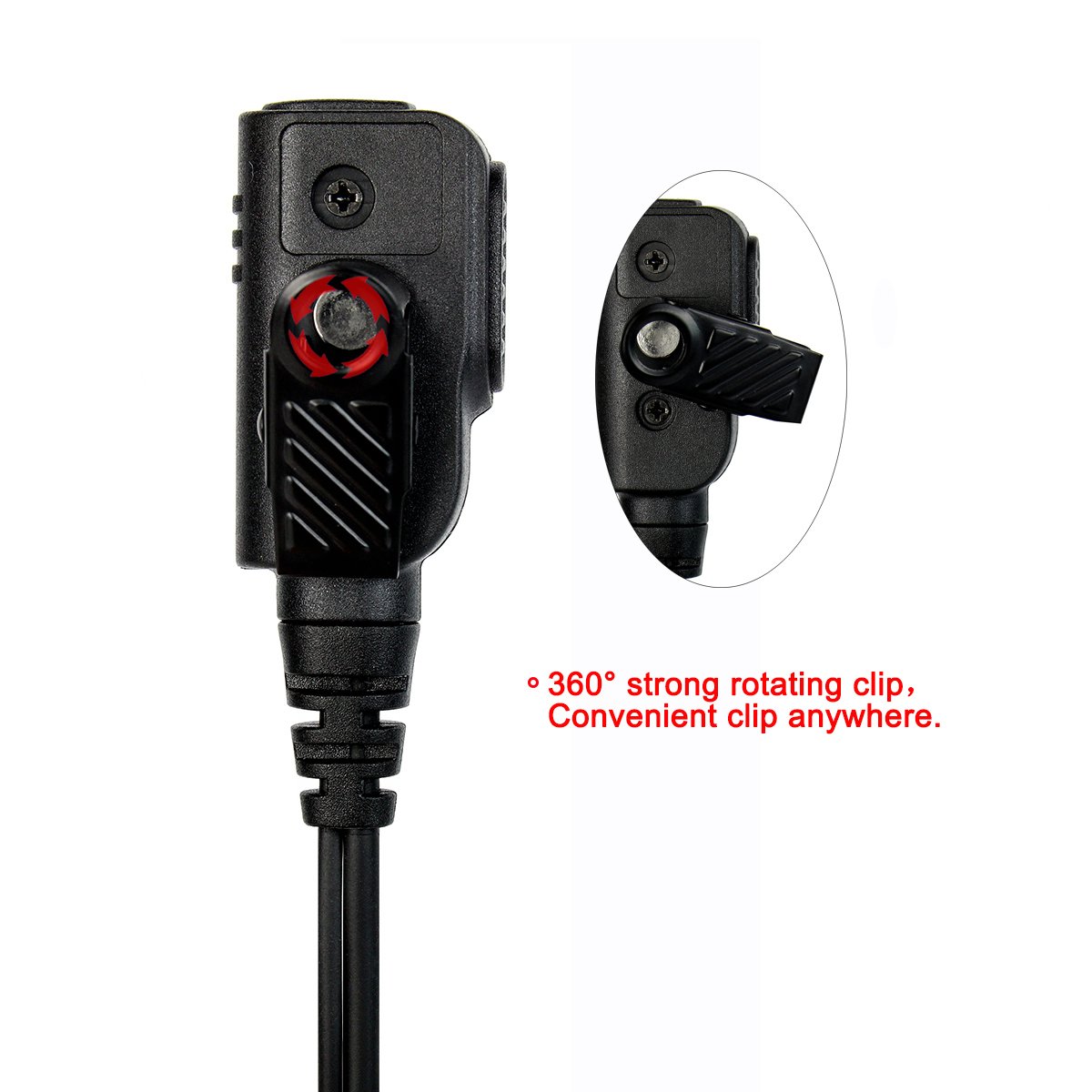 Retevis Walkie Talkie Auriculari, 2 pin G-Tipo Curvetta Auricolare Compatibile RT619 RT24 RT27 Baofeng BF-888S UV-5RV Kenwood Walkie Talkie (2 Pezzi)