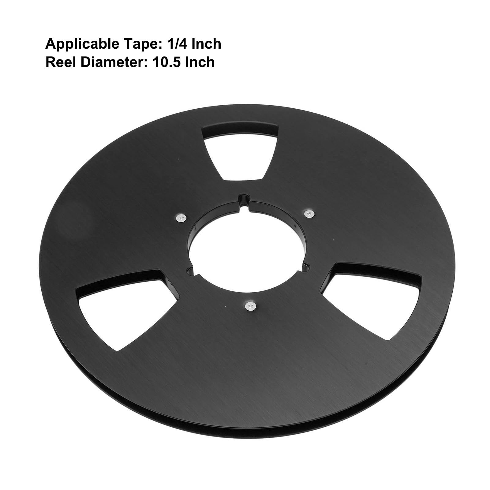 Bobine de Bande Vide 1/4" 10,5 Pouces, Bobine de Réception à 3 Trous avec Vis en Acier Inoxydable Haute Résistance pour Lecteur de Bande Bobine à Bobine