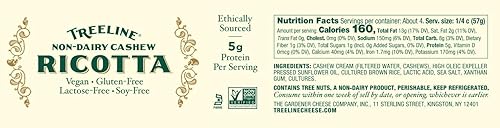 Miniatura 2 de Treeline Cheese - Ricotta de anacardo vegano sin lácteos 7.5 onzas, paquete de 6
