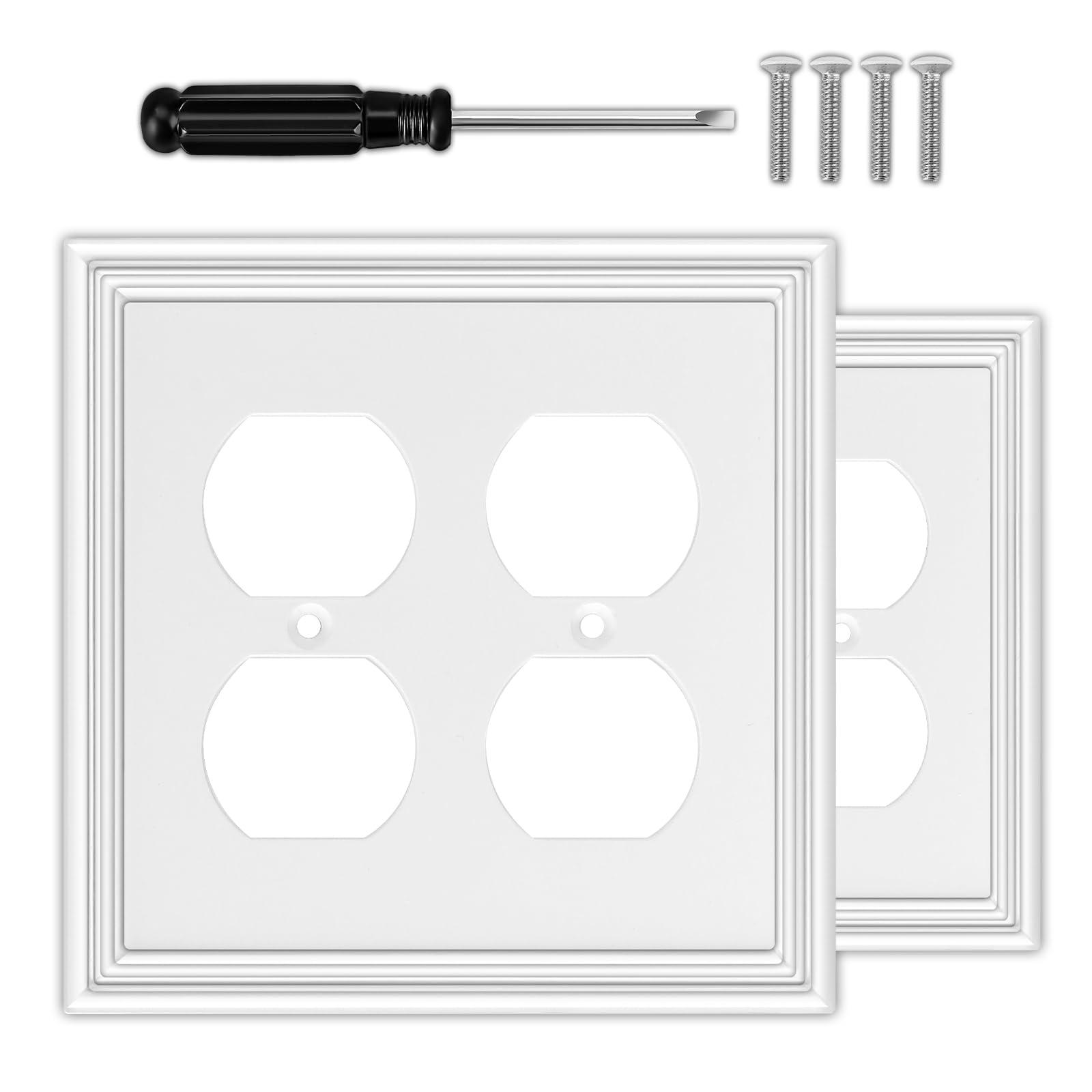 White Decorative Outlet Covers - 4 Pack -17