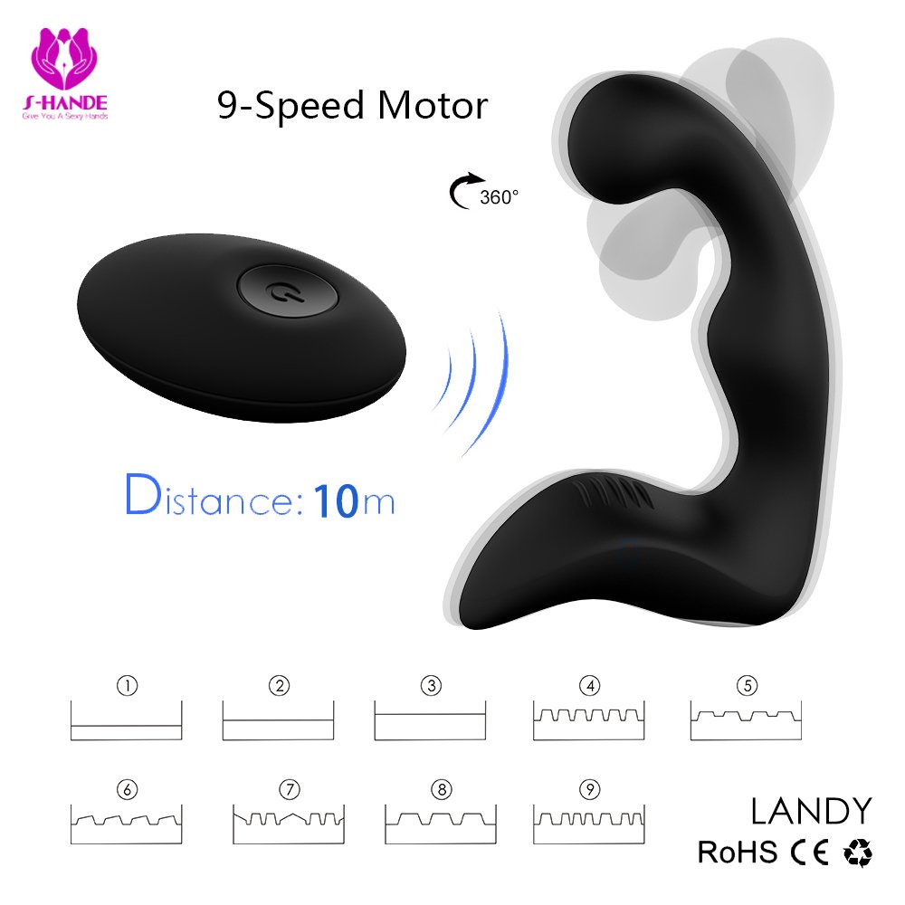 - Massaggiatóre Próstatico,Silicone Vibràtóre con 9 Modalità Di Vibrazione, Morbido Vibratǒri per Donna e Uomo Stimólazione Clitòridea e Puntó G Massaggiatóre Nero