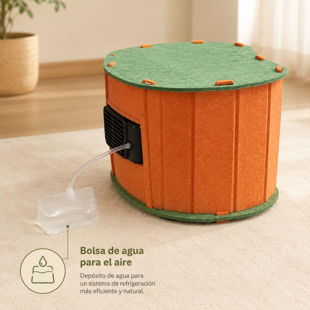 JOWY Casa para Mascotas con Aire Acondicionado Integrado, Caseta Refrigerada para Perros y Gatos, Refugio Fresco y Cómodo para Interior o Exterior Cubierto, Ideal para Mascotas Pequeñas y Medianas
