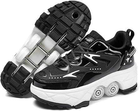 Roller Skate Shoes for Girls,Wheelies Boys Adult Parkour Quad Roller Shoesroller Skate Women Outdoor Sneaker