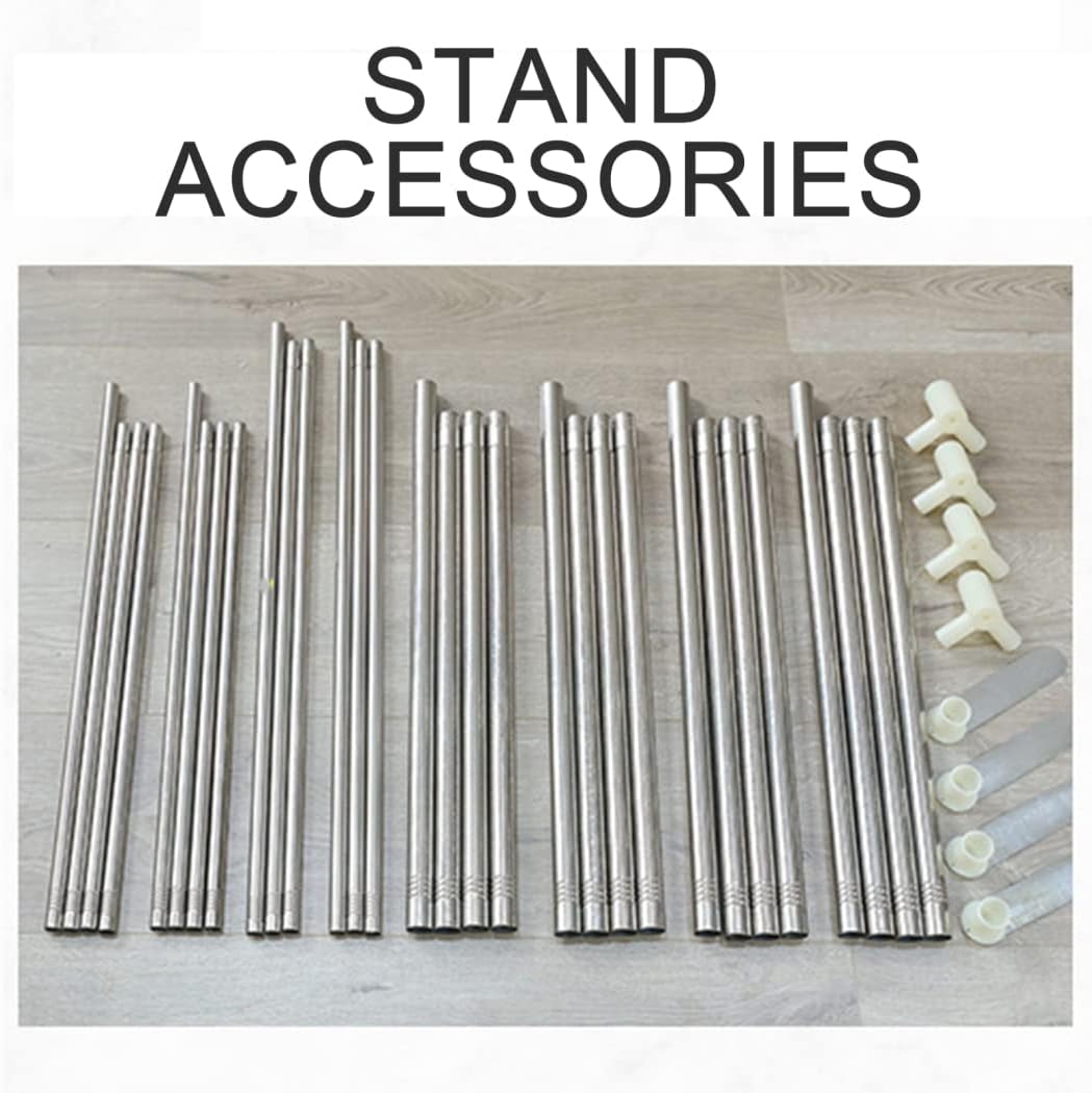 Orange Mosquito Net for Double Bed, 4-Post Canopy with Stainless Steel Bracket, 3-Sided Openings, Universal 25mm Mesh, 180x220cm ct Protection