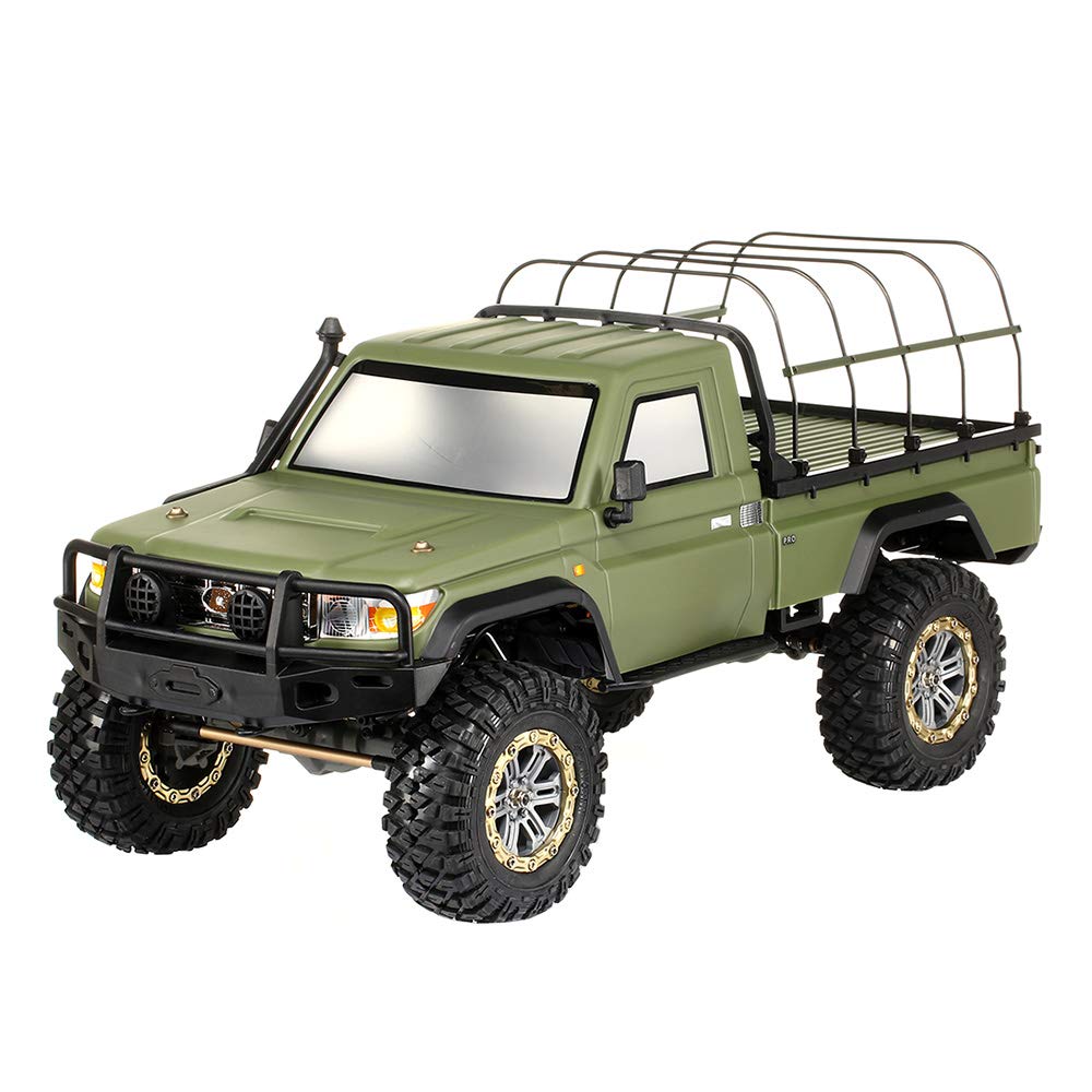 Amewi 22461 RC Scale Crawler AMXRock RCX10PS Pick-Up 1:10, RTR wojskowy zielony