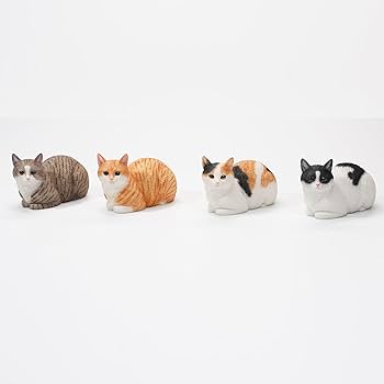 可愛い猫達 Amazon.co.jp: JXK 猫フィギュア 1/6 サイズ 動物フィギュア