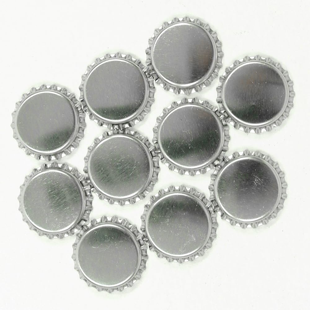 Dekohelden24 1000 Tapones de Metal para Botellas estándar, aptas para Alimentos, en Plata, estándar