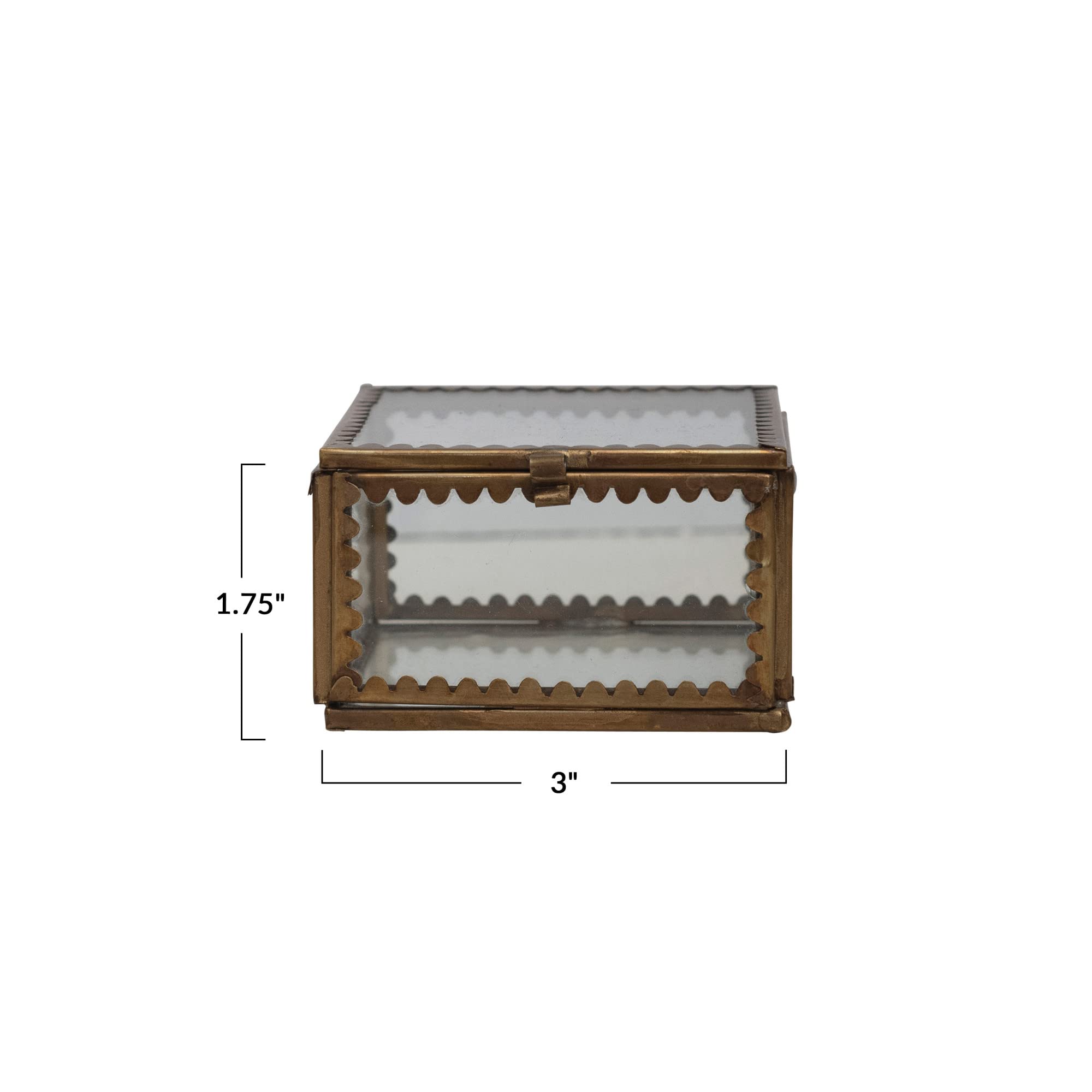Amazon.com: Creative Co-Op Brass and Glass Display Box with