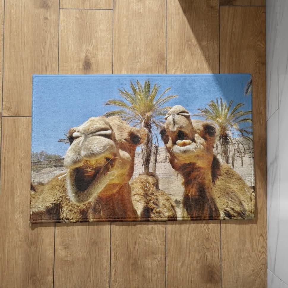 Tapis de cuisine lavable anti-salissure grand tapis d'entrée intérieur chameau 50x80