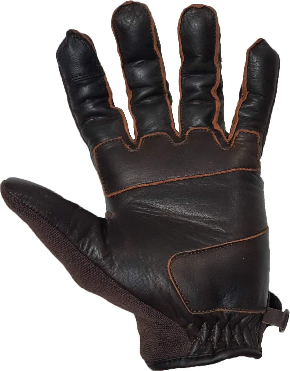 Dumbo, guantes de piel y tela de moto con protecciones para hombre
