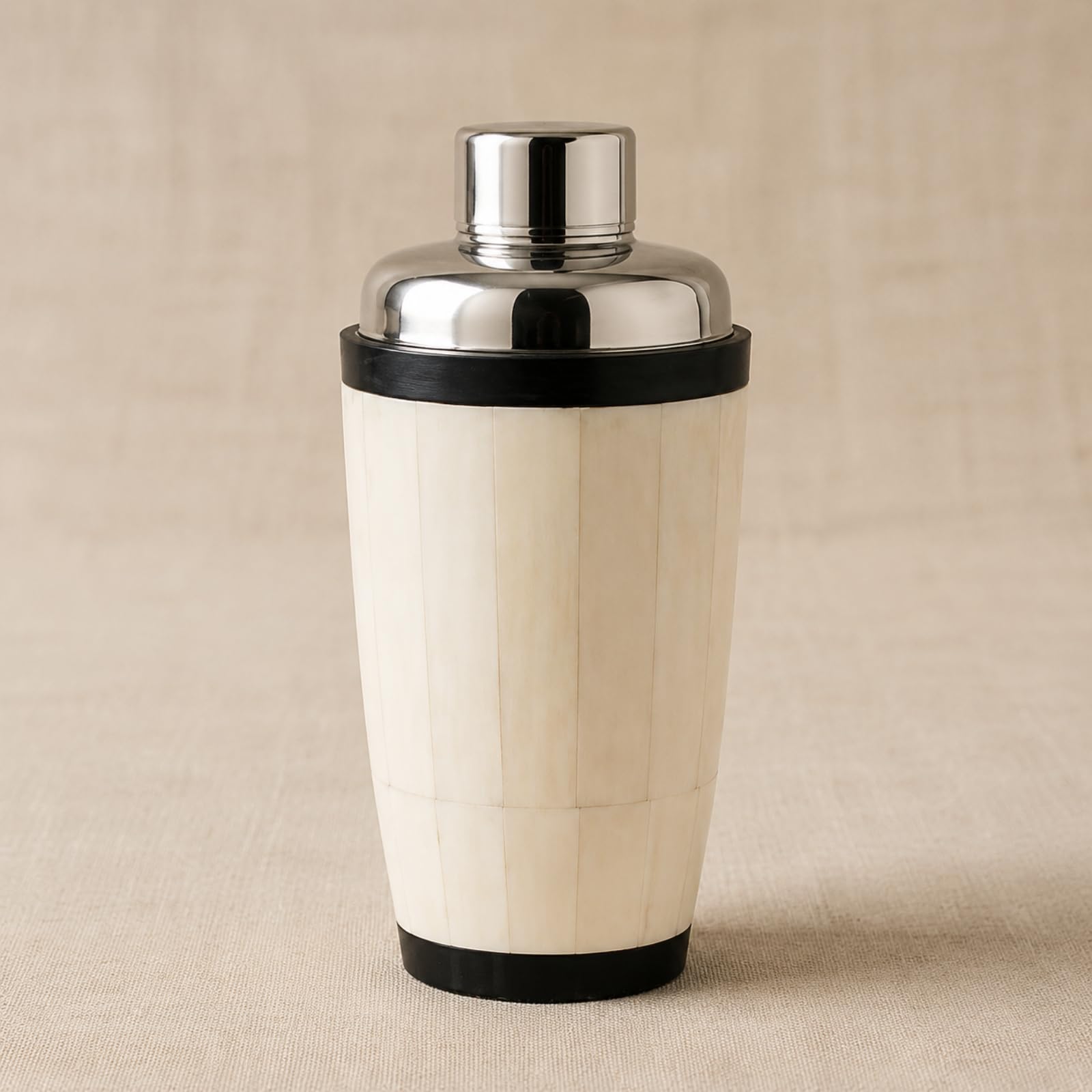 Secchiello Decorativo per Ghiaccio in con in Ottone Spazzolato E Struttura Resistente in Acciaio Accessorio per Tavolo E Bancone Adatto per Sala da Pranzo Intrattenimento, 9.5x20cm