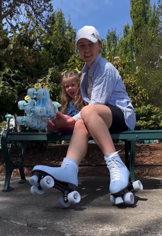 Nattork Roller Skates for Women Outdoor Fun Fashionable Roller Derby Skates for Men Girls Boys Pink Purple Blue Teal Yellow