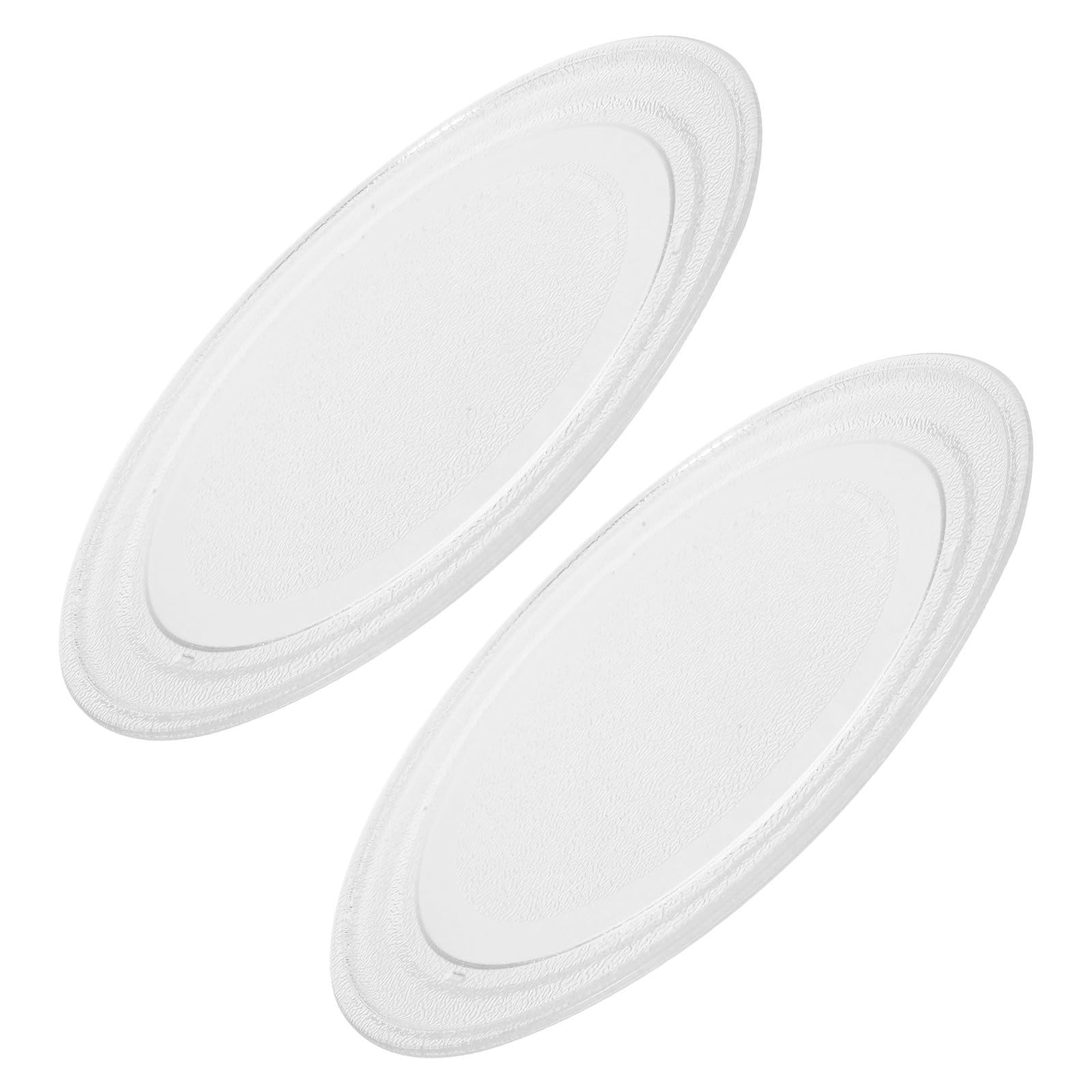 2 Stück Mikrowellenteller aus Glas 25,5cm Flacher Drehteller mit Kratzfester Oberfläche für Einfache Reinigung in Kompakten Küchen und Küchengeräten