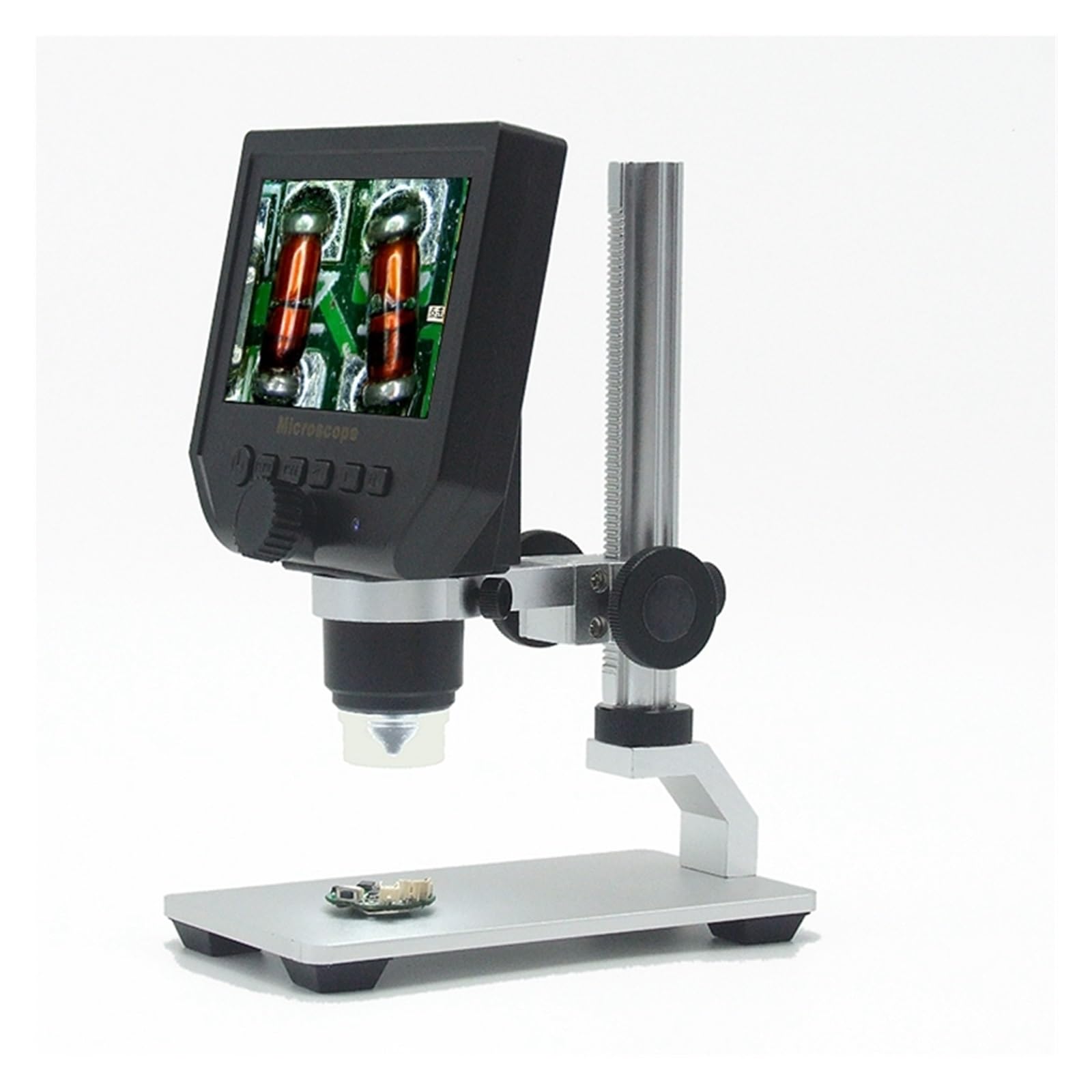 CVFRDD 1-600x Digital Electronic Microscope Portable 3.6MP VGA Microscopes 4.3" HD LCD Pcb Motherboard Repair Endoscope Magnifier Camera(Al-alloy Stent)