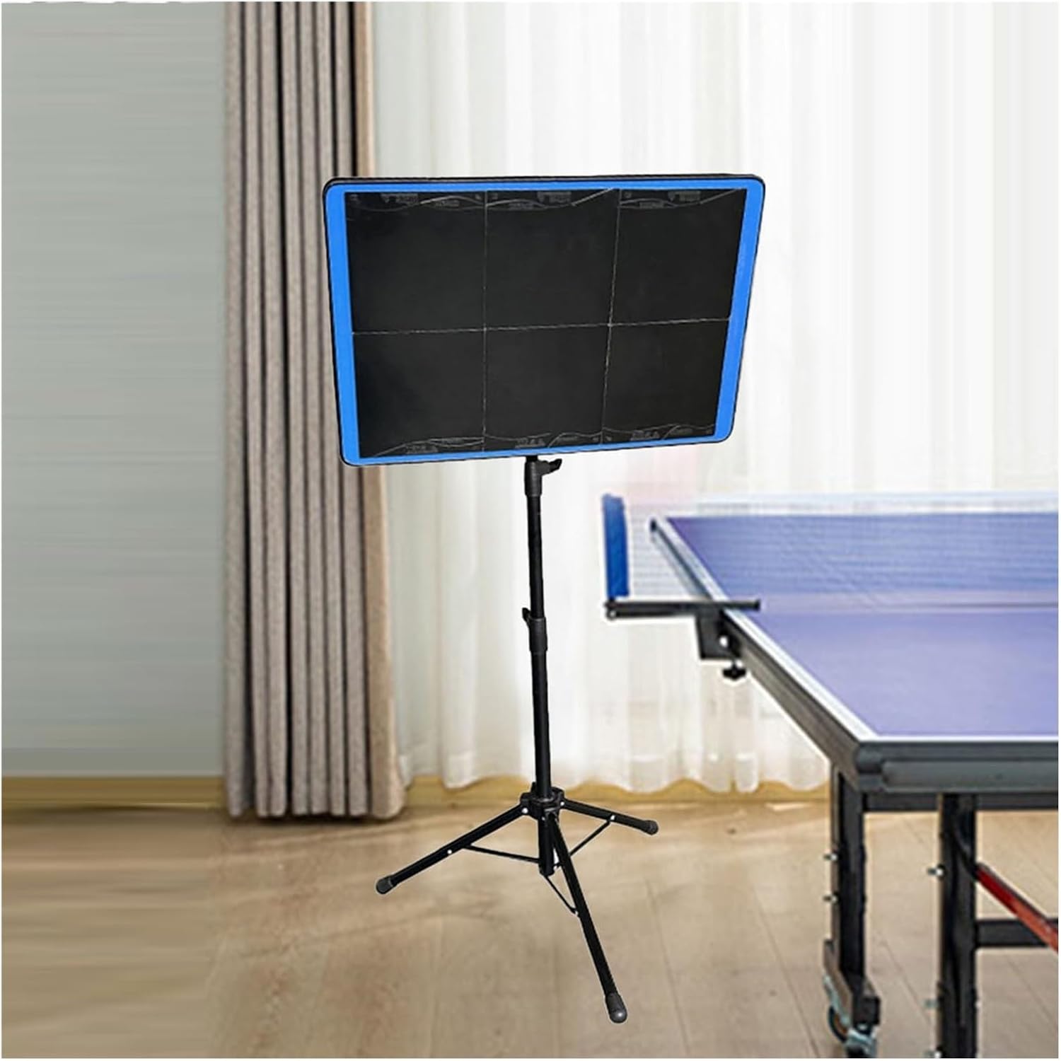 Table Tennis Rebound Board, Table Tennis Exerciser Tool with Wheels,Self-Study Pingpong Accessory,for Home School