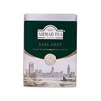 Vista 31 de Ahmad Tea Caddy Caja de regalo de estaño, escena inglesa, desayuno inglés, 100 gramos