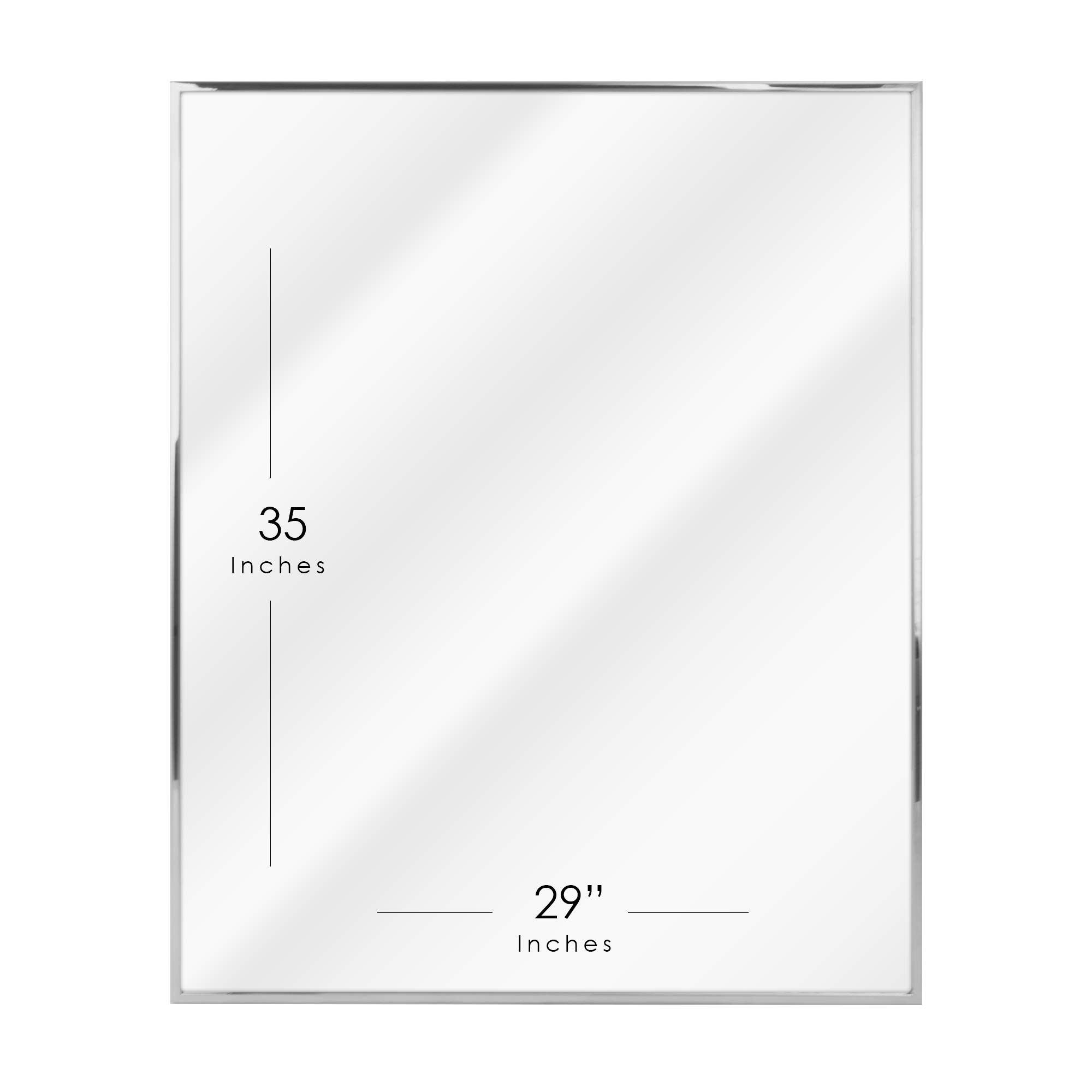 Head West 8771 Wall Mirror, 30 x 36, Nickel