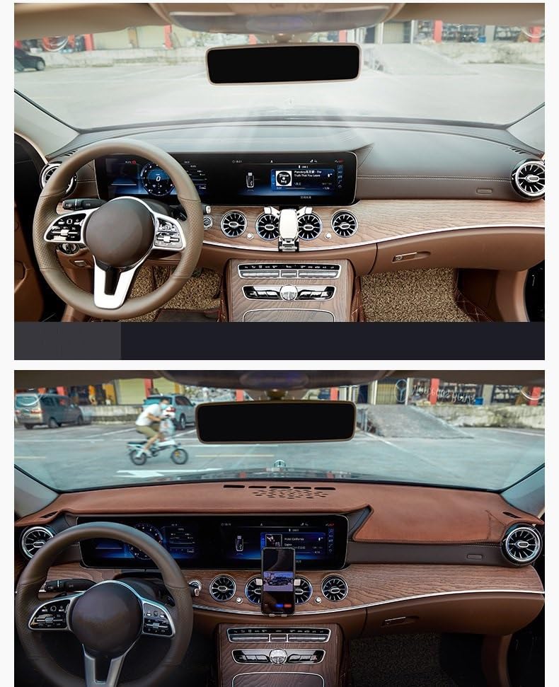 Copricruscotto Per Mercedes Classe E W212 (2010-2012) - LHD/RHD, Nero, Antipolvere, Antiriflesso, Protezione Dal Sole
