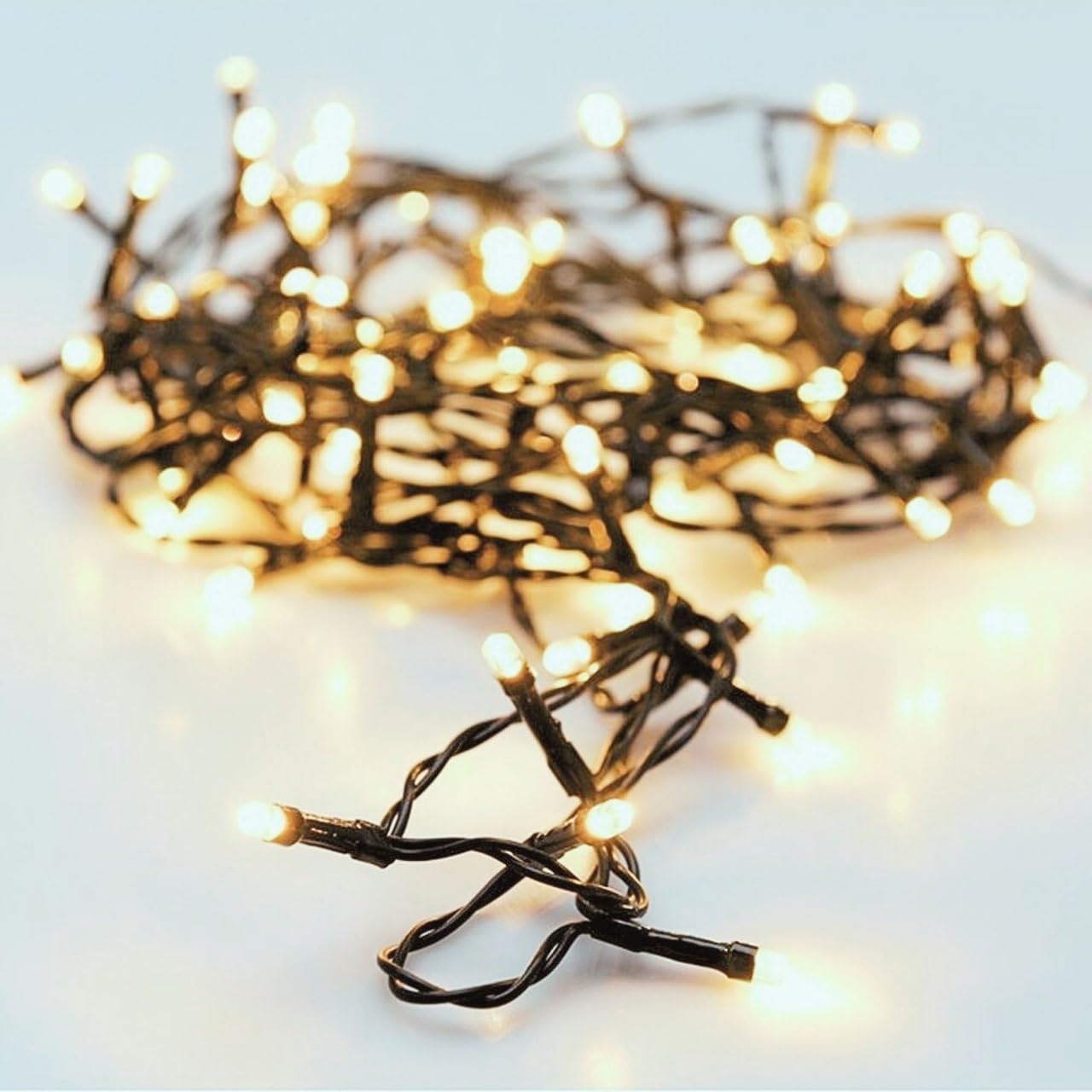 Envenzo LED String Lights, 192 Warm White Bulbs, 14.5m Battery Operated Indoor Fairy Lights with Timer, 8 Lighting Modes, Memory Function for Home, Christmas, Weddings, Parties
