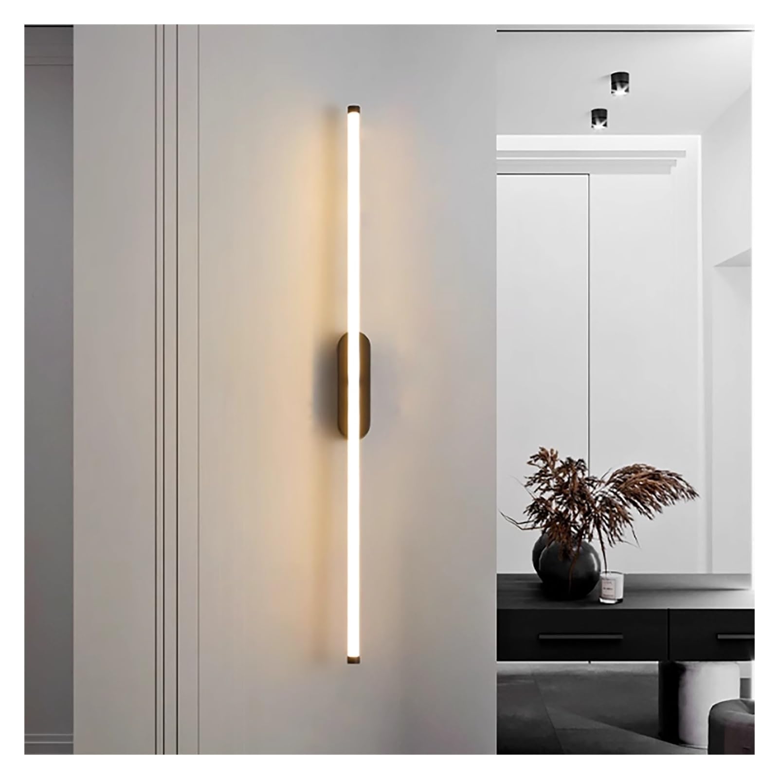 SBZIOJHDR wall Lights， 3000K Long Strip Wall Lamp,Metal &Acrylic Sconce Fixture for Bedroom Living Room