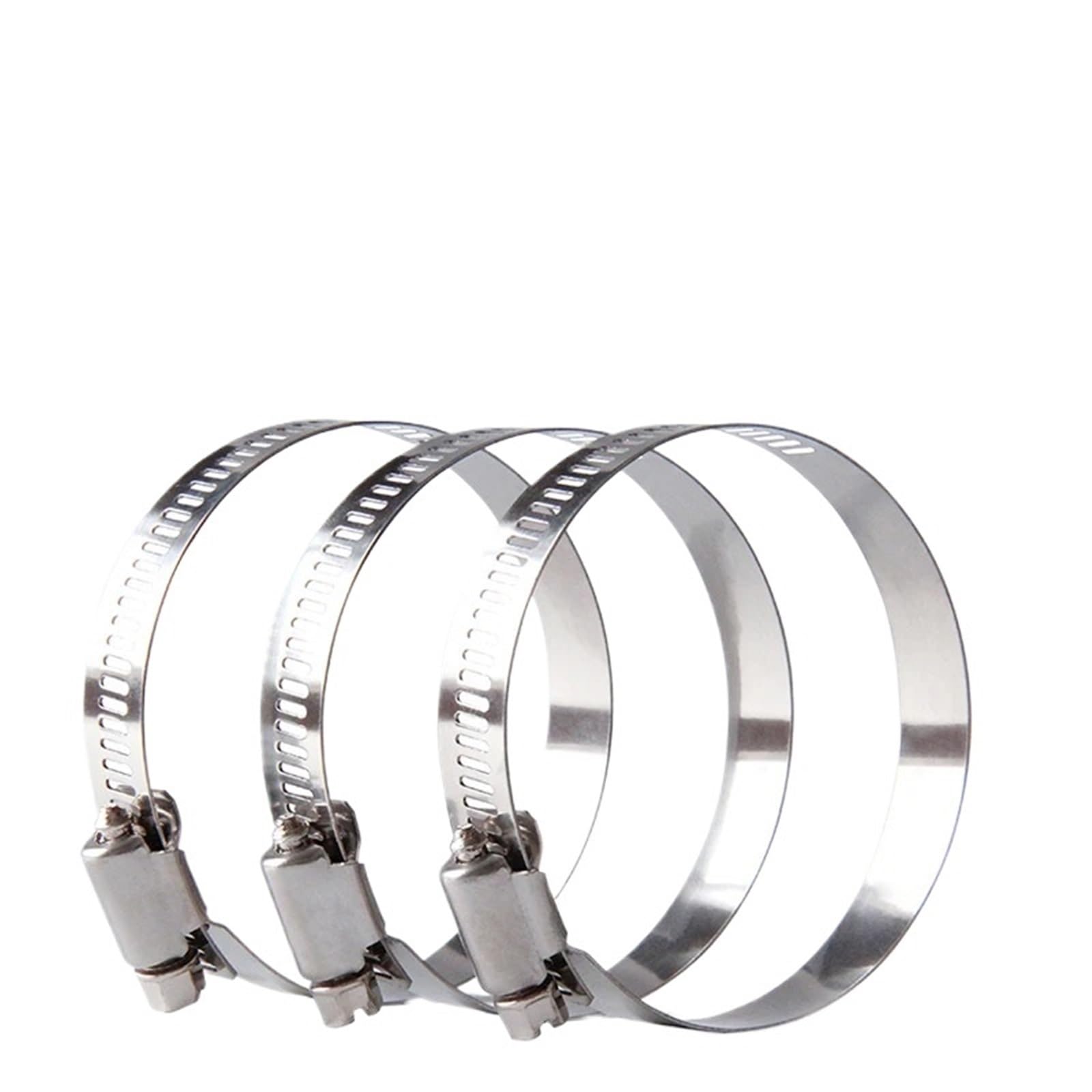 5/10pcs 8 to 152mm 304 Stainless Steel Adjustable Drive Hose Clamps Fuel Line Worm Size Clip Hoop Hose Clamps(72-95mm 5pcs)