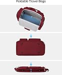 MILADA Underseat Carry On Luggage Bags for Travel Lightweight Foldable Carry On Bags for Airplanes Small Duffle Bag for Men Women TSA Approved Underseat Bag Travel Tote Bags, Burgundy