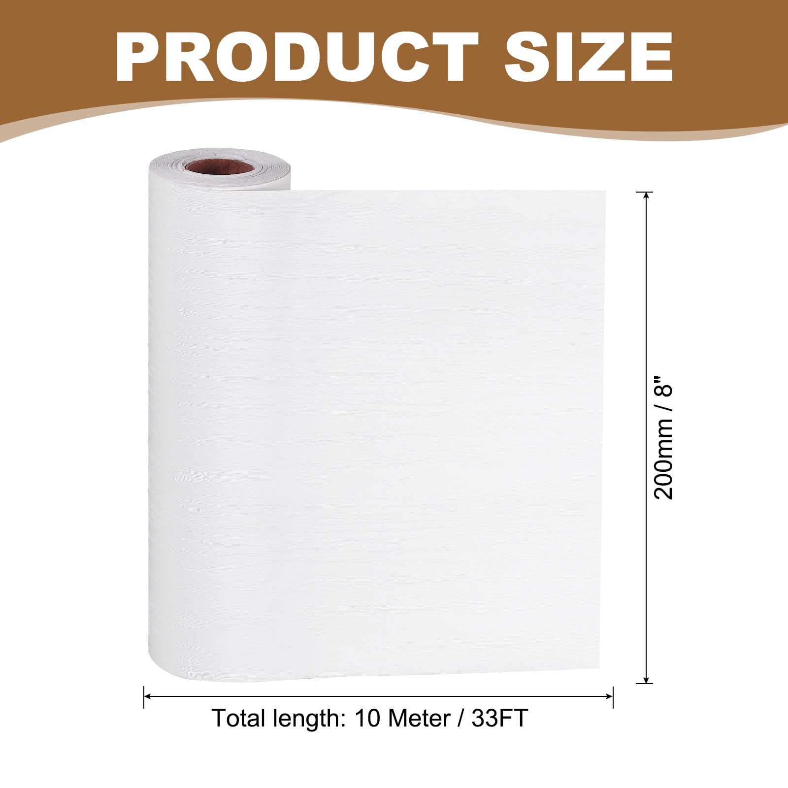 PATIKIL Pellicole Adesive Legno Autoadesivo 10m x 200mm Carta Adesiva per Mobili Legno Riparazione Pellicola Autoadesiva Effetto per Pavimenti Porte Tavoli Sedie Armadi, Grano Legno Bianco