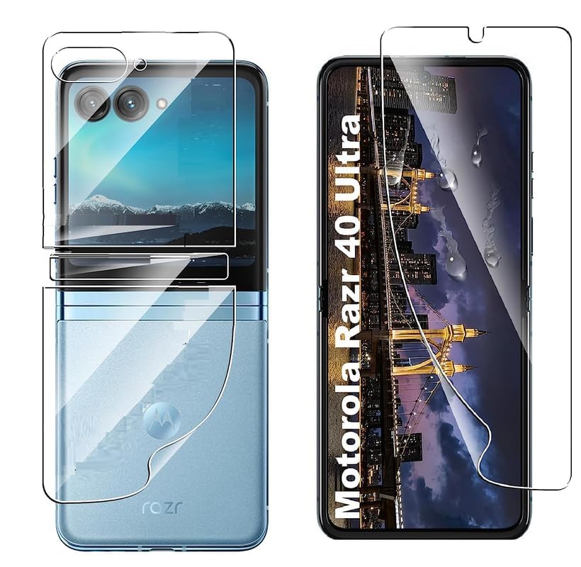 BLACKSHEEP Tempered Glass Screen Guard For Motorola Razr 40 5G / Motorola Razr 40 Ultra 5G Cellphone Unbreakable Membrane Tempered Film With Front And Back Coverage Installation Kit (Transparent 1) (B0DBHVVKNP) Amazon Price History, Amazon Price Tracker
