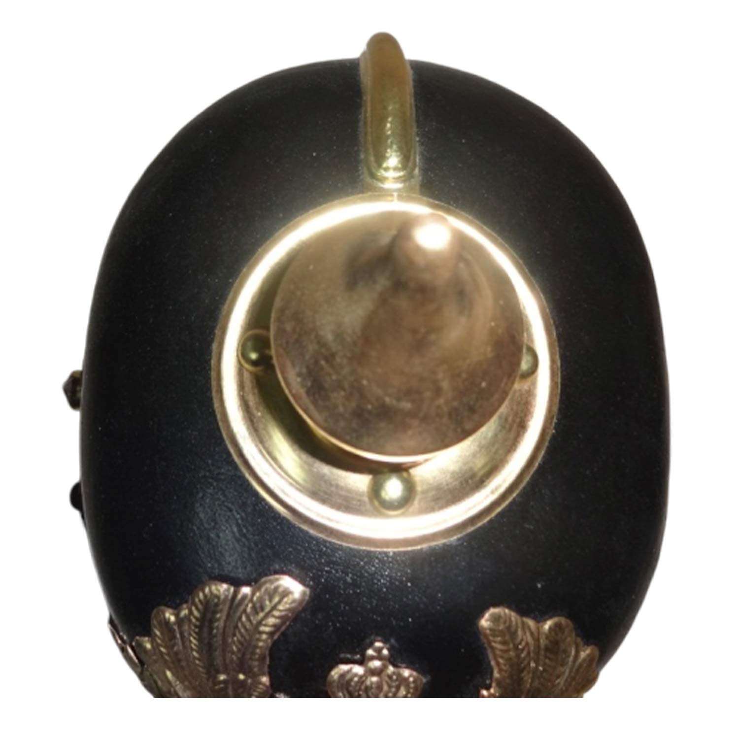 Casque d'officier impérial allemand à pointes avec support Noir