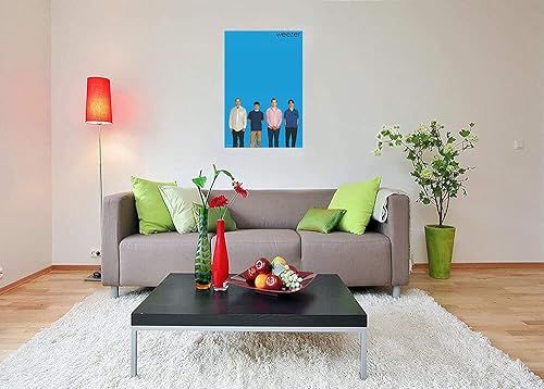 Miniatura 6 de Weezer - Póster azul con licencia oficial, 24 x 36 pulgadas